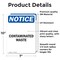 Signmission Contaminated Waste, 7 in W x Rectangle, Vinyl Decal OS-2PACK-NS-D-710-V-10811 - alternate 4